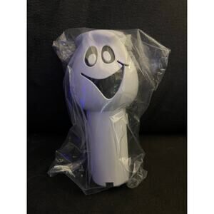 Vtg Halloween Decoration Blow Mold Flashlight Light Ghost Trick Or Treat-NOS